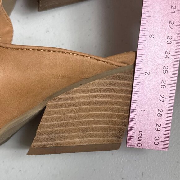 Dolce Vita Womens Kianti Tan Western Inspired Mule Block Heel Pointed Toe Size 7 - Picture 9 of 12